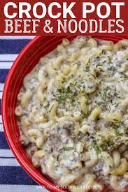 Crock Pot Beef And Noodles Recipe Ground Beef Crockpot Recipes Crockpot Recipes Beef Beef And Noodles