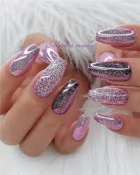 45 Top Nail Art Design Ideas Women 2019 Nail Designs Glitter Glitter Nail Art Makeup Nails Art