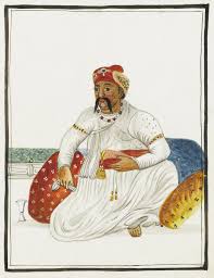 Asaf Ud Daula Nawab Of Oudh 1775 1797 Seated Against A Bolster Miniature Art Art Painting