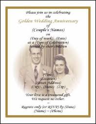 Sample Invitation For Golden Wedding Anniversary Dengan Gambar Undangan