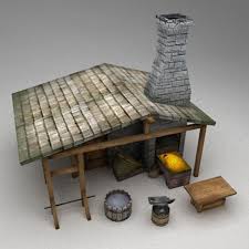 3d Model Medieval Blacksmith Medieval Blacksmith Workshop Medieval Houses