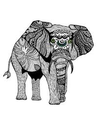 Black And White Elephant Pictures Black White Illustrations Pom Graphic Design Elephant Tribalelephant Illustration Abstract Art Elephant Black And White Tribal Elephant Elephant Art