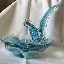 Silver large rooster fis134lb bunny/ up silver turtle with gold murano glass vivere cruet rooster grapes fis135wy. Murano Other Vintage Murano Glass Rooster Candy Dish Or Ashtray Poshmark