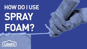 Trained applicator applying spray polyurethane foam insulation in wall cavities. How To Apply Diy Spray Foam Insulation Lowe S