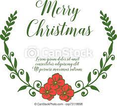 Browse 1,268 green christmas wreath stock photos and images available, or start a new search to explore more stock photos and images. Border Banner Of Merry Christmas With Feature Red Flower Frame Vector Illustration Canstock