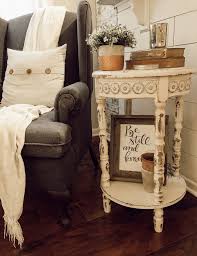 Farmhouse Side Table Olivebranchcottage Side Table Decor Farm House Living Room Living Room Side Table