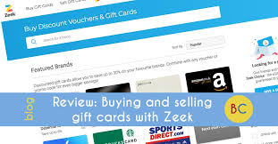 Review Buying And Selling Gift Cards With Zeek Be Clever With Your Cash