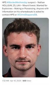 Wanted suspect in Mount Forest for explosives possession