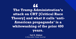 Proponents of crt often say a socially constructed system of oppression instituted by white people is designed to suppress people of color. How Should Educators Respond To Trump Administration Attack On Anti Racist Training Opinion