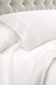 Modern Threads Queen Crochet Lace 4 Piece Sheet Set White Hautelook Lace Sheets Microfiber Bed Sheets California King Sheet Sets