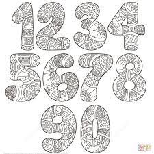 Ausmalbild zahlen ziffern kostenlose malvorlagen das ausgedruckte tierzahlen bild kannst du anschließend mit deinen lieblingsfarben ausmalen. Zentangle Numbers Set 0 9 Super Coloring Ausmalbilder Muster Malen Gekritzel Alphabet