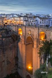 Puente Nuevo Bridge At Sunset Alamy Stock Photo Ronda Spain Spain Images Beautiful Places To Visit