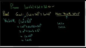 Triangle Inequality For Real Numbers Proof Triangle Inequality Real Numbers Maths Exam
