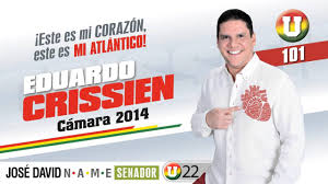 Compartir en facebook compartir en twitter compartir en whatsapp enviar por email reportar error. Eduardo Crissien Vota U 101 Camara Representantes Atlantico Youtube
