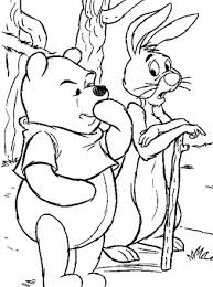 Winnie the pooh rabbit coloring page. Winnie The Pooh Coloring Page Pooh And Rabbit All Kids Network