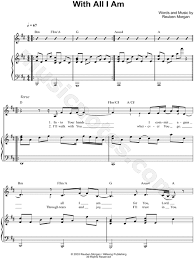 Into your hands i commit again with all i am, for you, lord you hold my world in the palm of your hand and i am yours forever. Hillsong With All I Am Sheet Music In D Major Transposable Download Print Sku Mn0092834