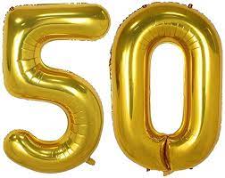 Amazon Com 40inch Gold Number 50 Balloon Party Festival Decorations Birthday Anniversary Jumbo Foil He Number Balloons Gold Number Balloons Number 50 Balloons