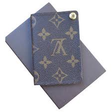 Elegant monogrammed office desk accessories. Louis Vuitton Monogram Canvas Business Card Holder Purses Wallets Cases Cloth Brown Ref 321023 Joli Closet
