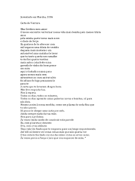 Su esposa lo acaba de abandonar. Carta De Ventura Juventude Em Marcha