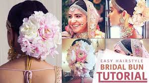 Anushka Sharma Wedding Hairstyle Step By Step Anuskha Sharma Hairstyle Tutorial Indian Brides Hair Bun Tutorial Bridal Hair Buns Hair Styles