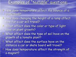 How To Make Testable Questions For Science