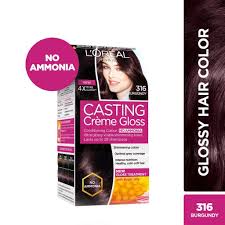 loreal paris casting creme gloss hair color burgundy 316 87 5g 72ml