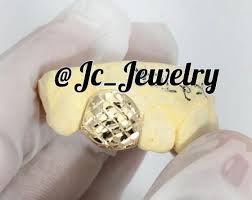2 pieces 14k plated gold grillz mouth teeth, hip hop teeth plain, top tooth single grill cap for teeth mouth party accessories teeth grills. Custom 1 Single Gold Tooth With Diamond Cuts Grillz By Jc Jewelry