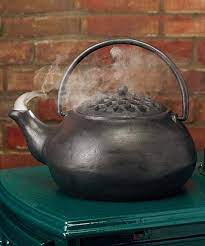 Plow Hearth Black Steamer Kettle In 2021 Iron Steamer Wood Stove Cooking Cast Iron Kettle