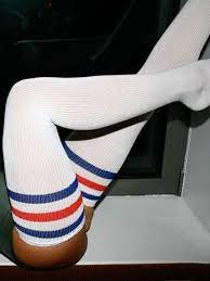 These girls knee high socks are made of high quality material and are soft to the touch, comfortable to wear and easy to put on and take off, they are perfect for any occasion such as workout, running, hiking, biking, walking, working out, shopping, dancing and so on, you can wear them all day long. Pin By Shannon Whelan On Boudoir How To Best Prepare And Outfit Suggestions Thigh High Socks Striped Thigh High Socks Thigh Socks