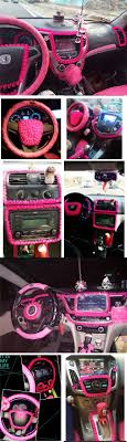 Car Diy Ruffle Lace Fringe For Interior Decorations Hot Pink Decal Cute Car Accessories Car Accessories Diy Car Interior Diy