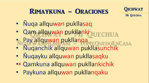 Oraciones En Quechua Tiempo Futuro Youtube