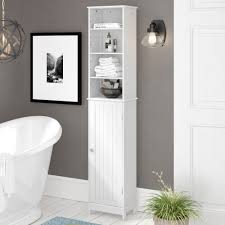 Vasagle bathroom tall cabinet, freestanding linen tower, tall bathroom storage cabinet, 2 open shelves and doors, 23.6 x 12.8 x 48 inches, for living room kitchen study entryway, matte white ubbc81wt. Three Posts Ashbury 34cm X 165 5cm Free Standing Tall Bathroom Cabinet Reviews Wayfair Co Uk