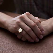 9ct Yellow Gold Cushion Signet Ring Gold Signet Ring Signet Ring Signet Rings Women