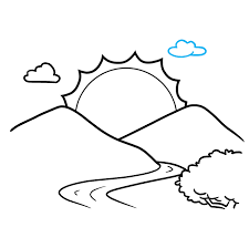 How to draw a beautiful sunset using wax crayons. How To Draw A Sunrise Really Easy Drawing Tutorial