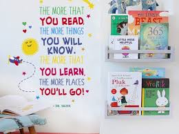 As a child, i remember reading dr. Wall Decals Ph For Kids Dr Seuss The More You Read Quotes Design Shopee Nursery Boys Vamosrayos