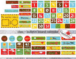 Class Bulletin Board Calendar Clipart Set 300 Dpi School Etsy Class Bulletin Boards Calendar Clipart Teacher Clipart