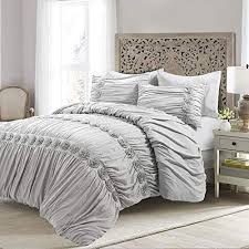 Lush Decor Light Gray Darla 3 Piece Comforter Set King Farmhouse Goals