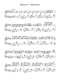 Maroon 5 Memories Sheet Music For Piano Download Free In Pdf Or Midi Piano Sheet Music Free Flute Sheet Music Hymn Sheet Music