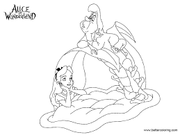 Grayscale alice and wonderland coloring page, adult fantasy printable coloring book pages artbysamanthajean. Trippy Alice In Wonderland Caterpillar Coloring Pages Novocom Top