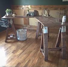 Diy Sawhorse Console Table Diy Corner Desk Diy Furniture Saw Horse Diy