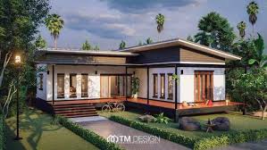 How does a one and a half story house plan benefit the home owner? Stunning Three Bedroom Bungalow On A Platform With Extended Balcony House And Decors