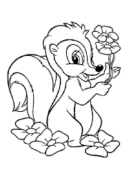 Free printable coloring pages with a wide variety of themes to print and color in. Flower Bambi Coloring Pages Coloring And Drawing