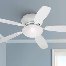 Ceilingfan.com has a great selection ceiling fans for low ceilings. 60 Casa Habitat Modern Contemporary Low Profile Hugger Ceiling Fan With Light Led White Reversible Blades Frosted Glass For House Bedroom Living Room Home Kitchen Dining Office Casa Vieja Buy Online