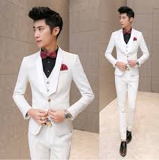 Finally, men's tuxedos are generally worn with black patent leather shoes; 2017 Fashion Custom Men Suit Slim Fit Mens White Suits For Weddings Dress Party Clothing Mens Tuxedo Suits With Pants 3 Pieces Wish