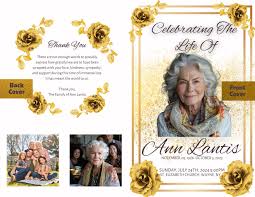 Funeral Program, Funeral Program Template. Obituary, Obituary Template.  Editable & Printable Digital File. Celebration of Life 4page program