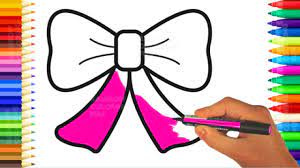 Artistic or educative coloring pages ? Cute Bow Coloring Pages And Drawings For Baby Art Colours For Kids Youtube