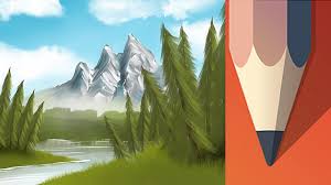 In this tutorial we will explain how to create a fantasy landscape using digital painting techniques. Simple And Easy Landscape Tutorial Autodesk Sketchbook Mobile Sketch Book Autodesk Sketchbook Tutorial Digital Painting