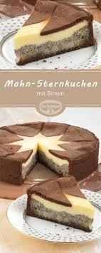 Mohn Sternkuchen Mit Birnen Rezept Kuchen Backrezepte Kochen Und Backen