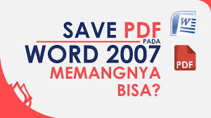 Cara Save Pdf Di Word 2007 Microsoft Office 2007 Youtube