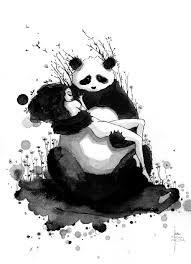 Drawing might always be anticipation, and to see a drawing, may trigger a foreseeing what drew you to this subject matter? Panda Maiden Ink Illustrations I Never Used Ink Before And I Truly Enjoyed It Bored Panda